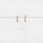 Butterfly CZ Drop Hoop Earring, Huggies, Unisex, Gold, Silver SHEMISLI SH187