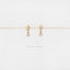 Butterfly CZ Drop Hoop Earring, Huggies, Unisex, Gold, Silver SHEMISLI SH187