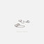 Double Hoop Earring With Chain for Two Piercings, Huggies, Unisex, Gold, Silver SHEMISLI - SH006, SH615