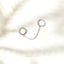 Double Hoop Earring With Chain for Two Piercings, Huggies, Unisex, Gold, Silver SHEMISLI - SH006, SH615