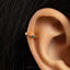 Multicolored Stone Hoop Earring, Rainbow Huggies, 6, 7, 8, 9, 10, 12mm Unisex, Gold, Silver SH132, SH133, SH134, SH135, SH136, SH138