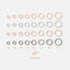 Thin Hoops Rings for Ear, Nose Piercings, No Hinge Design, 20ga, 4, 5, 6, 7, 8, 9, 10, 12mm, Unisex, Gold Filled, Silver SH284-292