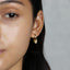 Disc Drop Hoop Earring, Huggies, Unisex, Gold, Silver SHEMISLI SH081