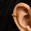 Black Gemstone Hoop, Huggies Earring, Minimalist Style, A-SH382 SH383 SH384 SH385 SH386 SH387