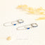 Dangle Chain Baguette Sapphire CZ Hoop Earring, Huggies, Unisex, Gold, Silver SHEMISLI SH361
