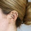 Half Hoop with Star drop, Helix Hoop Earring, Huggies, Unisex, Gold, Silver SHEMISLI SH602