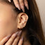 Opal Hoop, Huggies Earring, Minimalist Style, A-SH160 SH161 SH162 SH163 SH164