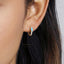 Turquoise Baguette CZ Hoop, Unisex, Gold, Silver SHEMISLI - SH212