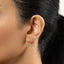 3 Petal Turquoise CZ Flower Hoop, Unisex, Gold, Silver SHEMISLI SH356