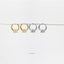 CZ Drop Hoop Earring, Huggies, Unisex, Gold, Silver SHEMISLI SH080