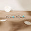 3 Petal Turquoise CZ Flower Hoop, Unisex, Gold, Silver SHEMISLI SH356