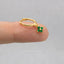 4 leaf Clover Emerald CZ Drop Hoop Earring, Flower Dangle Huggies, Unisex, Gold, Silver SHEMISLI SH541