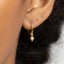 CZ Drop Dangle Hoop Earring, Huggies, White Stone, Unisex, Gold, Silver SHEMISLI SH069