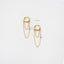 Dangle Chain CZ Hoop Earring, Huggies, Unisex, Gold, Silver SHEMISLI - SH119, SH359, SH360, SH361, SH362