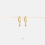 CZ Drop Dangle Hoop Earring, Huggies, White Stone, Unisex, Gold, Silver SHEMISLI SH069