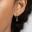 CZ Drop Dangle Hoop Earring, Emerald, Unisex, Gold, Silver SHEMISLI SH168
