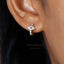 Evil Eye CZ Hoop, Earring Unisex, Gold, Silver SHEMISLI SH089