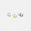 Double Hoop Earring - Only 1 Piercing needed, Unisex, Gold, Silver SHEMISLI - SH121 NOBKG LR