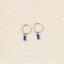 Sapphire Baguette CZ Drop Hoop Earring, Huggies, Unisex, Gold, Silver SHEMISLI SH313