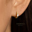 White Baguette CZ Hoop, Clear Stone, Unisex, Gold, Silver SHEMISLI - SH323
