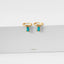 Baguette CZ Hoop, White Stone, Emerald, Turquoise, Sapphire, Black Stone, Unisex, Gold, Silver SHEMISLI SH071, SH072, SH125, SH313, SH314