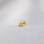 Tiny White Stone Triangle Threadless Flat Back Lip Labret Stud, 18,16ga, 6-10mm, Unisex, Surgical Steel, SHEMISLI SS554