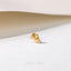 Tiny Teardrop Threadless Flat Back Lip Labret Stud, 18,16ga, 6-10mm Unisex, Surgical Steel SHEMISLI SS851