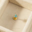 Tiny Turquoise Flower Threadless Flat Back Tragus Stud, 20,18,16ga, 5-10mm Unisex, Surgical Steel SHEMISLI SS1000