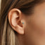 Tiny Turquoise Flower Threadless Flat Back Tragus Stud, 20,18,16ga, 5-10mm Unisex, Surgical Steel SHEMISLI SS1000