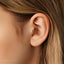 Tiny White Stone Marquise Threadless Flat Back Tragus Stud, 20,18,16ga, 5-10mm, Unisex, Surgical Steel, SHEMISLI SS573