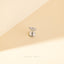 Tiny 2 White Stones, Threadless Flat Back Tragus Stud, 20,18,16ga, 5-10mm Unisex, Surgical Steel SHEMISLI SS894