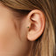 Tiny Square Emerald Stone Threadless Flat Back Tragus Stud, 20,18,16ga, 5-10mm, Unisex, Surgical Steel, SHEMISLI SS557