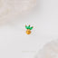 Tiny 3 Leaf Emerald Threadless Flat Back Nose Stud, 20,18,16ga, 5-10mm, Unisex, Surgical Steel, SHEMISLI SS550