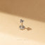 Tiny 3 beads Threadless Flat Back Nose Stud, 20,18ga, 5-10mm, Unisex, Surgical Steel, SHEMISLI SS537, SS538