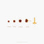Tiny Garnet Threadless Flat Back Nose Stud, January Birthstone, 20,18,16ga, 5-10mm, Unisex, Surgical Steel, SS599