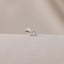 Tiny White Stone Triangle Threadless Flat Back Nose Stud, 20,18,16ga, 5-10mm, Unisex, Surgical Steel, SHEMISLI SS554