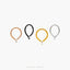 Teardrop Stone Nose Ring, Septum Hoop, Minimalist Style, A-SH214 SH215