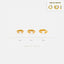 White Baguette Helix Hoop Earring, Huggies, Unisex, Gold, Silver SHEMISLI - SH294, SH295, SH296