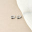 Tiny Black CZ Stone Helix Hoop Earring, Unisex, Gold, Silver SHEMISLI SH656, SH657, SH658, SH659