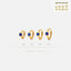 Tiny Sapphire CZ Stone Helix Hoop Earring, Unisex, Gold, Silver SHEMISLI SH646, SH647, SH648, SH649