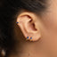 Sapphire Baguette Helix Hoop Earring, Huggies, Unisex, Gold, Silver SHEMISLI - SH393, SH394, SH395