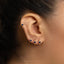 Tiny Sapphire CZ Stone Helix Hoop Earring, Unisex, Gold, Silver SHEMISLI SH646, SH647, SH648, SH649