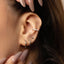 Opal Conch Hoop Earring, Rainbow Huggies, Unisex, Gold, Silver SHEMISLI SH162, SH163, SH164