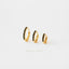 Black Stone CZ Conch Hoop Earring, Huggies, 8, 9, 10, 12mm Unisex, Gold, Silver SHEMISLI SH155, SH156, SH157, SH158