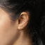 Thin 1.6mm thick Conch Hoop Earring, 8, 9, 10, 12mm, Unisex, Gold, Silver SH548, SH549, SH550, SH552