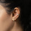 Simple Turquoise Conch Hoop Earring, Huggies, 8, 9, 10, 12mm Unisex, Gold, Silver SHEMISLI SH054, SH055, SH056, SH057