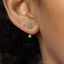 Tiny CZ Front and Back Ear Jacket, White Emerald Turquoise Sapphire Black Opal, Unisex, Gold, Silver SJ001 SJ002 SJ003 SJ023 SJ022 SJ024