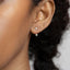 Tiny CZ Front and Back Ear Jacket, White Emerald Turquoise Sapphire Black Opal, Unisex, Gold, Silver SJ001 SJ002 SJ003 SJ023 SJ022 SJ024