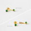 Tiny CZ Front and Back Ear Jacket, White Emerald Turquoise Sapphire Black Opal, Unisex, Gold, Silver SJ001 SJ002 SJ003 SJ023 SJ022 SJ024