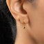 Tiny Black Diamond Shape Stud Drop Hoop Earrings Stack Set, Unisex, Gold, Silver SHEMISLI SS346, SH273